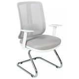 Ofisbazaar Up Beyaz Fileli Misafir Koltuğu | Ergonomik Toplantı Ve Bekleme Koltuğu Gri