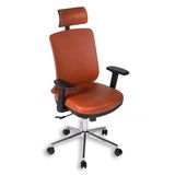 Ofisbazaar Up Deri Yönetici Koltuğu | Ergonomik ve Modern Tasarım MARTIN09 Kahverengi Deri