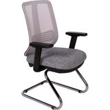 Ofisbazaar Up Fileli Misafir Koltuğu | Ergonomik Toplantı ve Bekleme Koltuğu Gri