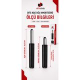 OFİSCİNİZ OFİS KOLTUĞU Ofisciniz Premium Ofis Koltuğu Amortisörü | Çalışma Koltuğu Amortisörü | Krom Pistonlu Yükseklik Ayar Mekanizması 80lik