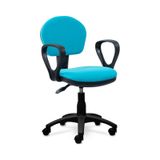 Ofiscombin Kollu Ofis Büro Ev Çocuk Öğrenci Bilgisayar Ders Çalışma Koltuğu Turkuaz Kumaş 00047499326