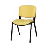 Ofiscombin Ofis Büro Bekleme Misafir Çalışma Konferans Koltuğu Form Sandalye Sari Deri 00047499867