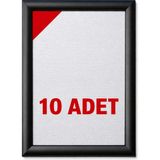 OfisDS 25 mm A4 10 Adet Gönye Köşe Siyah Renk Alüminyum Poster Çerçeve Aç-Kapa Çerçeve