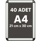 Ofisds 40 Adet A4 Eko Seri Çerçeve Rondo Köşe Aç Kapa Açılır Kapanır
