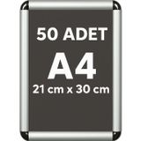 OfisDS 50 Adet A4 Eko Seri Çerçeve Rondo Köşe Aç Kapa Açılır Kapanır