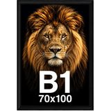 OfisDS B1 70X100 Siyah Alüminyum Çerçeve Açılır Kapanır Gönye Köşe 25MM - 1 Adet