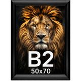 OfisDS B2 50X70 Siyah Alüminyum Çerçeve Açılır Kapanır Gönye Köşe 25MM - 1