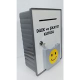 OfisDS Plastik ve Reklam Ürünleri Dilek ve Şikayet Kutusu - Gri - 22,50X31,50X11