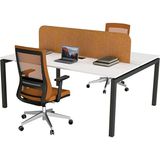 Ofisimi Basic Ikili 180 cm Çalışma Ofis Masa Workstation (Beyaz/antrasit) - Lake Beyaz