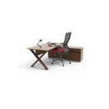 Ofisimi Wino 180 Cm Tekli Maxi Sol Etajerli Personel Çalişma Ofis Masa (karamel Galaxy/milas) Çok Renkli