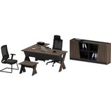 Ofisimi X Gen L Masa Çalışma Ofis Masa Takımı 180 Cm (Koyu Meşe)