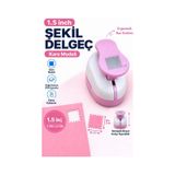 Ofisinn 1.5 İnç Pul Şekilli Delgeç Şekilgeç 3 X 2,7 Cm Kağıt Karton Eva Uyumlu Pembe