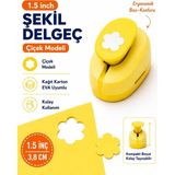Ofisinn Şekilli Büyük Boy Delgeç/şekilgeç 3.8 cm Çiçek Sarı