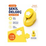 Ofisinn Şekilli Büyük Boy Delgeç/şekilgeç 3.8 cm Çiçek Sarı