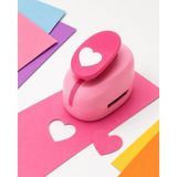 Ofisinn Şekilli Büyük Boy Delgeç/şekilgeç 3.8 cm Kalp Pembe