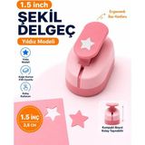 Ofisinn Şekilli Büyük Boy Delgeç/şekilgeç 3.8 cm Yıldız Pembe