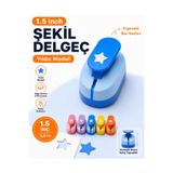 OFİSİNN Şekilli Büyük Boy Delgeç/Şekilgeç 3.8 cm Yıldız