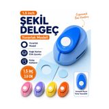 OFİSİNN Şekilli Büyük Boy Delgeç/Şekilgeç 3.8 cm Yuvarlak