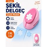 Ofisinn Şekilli Mega Boy Delgeç/şekilgeç 5 cm Çiçek Pembe