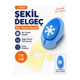 Ofisinn Şekilli Mega Boy Delgeç/şekilgeç 5 cm Kar Tanesi Mavi