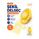 Ofisinn Şekilli Mega Boy Delgeç/şekilgeç 5 cm Kar Tanesi Sarı