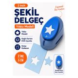 Ofisinn Şekilli Mega Boy Delgeç/şekilgeç 5 cm Yıldız Mavi