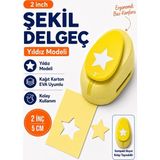 Ofisinn Şekilli Mega Boy Delgeç/şekilgeç 5 cm Yıldız Sarı