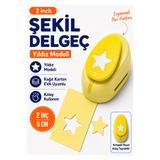 Ofisinn Şekilli Mega Boy Delgeç/şekilgeç 5 cm Yıldız Sarı
