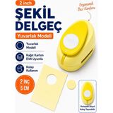 OFİSİNN Şekilli Mega Boy Delgeç/Şekilgeç 5 cm Yuvarlak Sarı