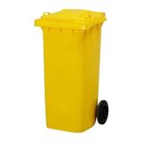 Ofisostim RAL 1018 120 lt Sarı Kilitli Çöp Konteyneri
