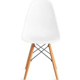 OfisRise Eames Beyaz Ahşap Ayaklı Sandalye