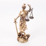 Ofistike 20cm Altın Rengi Adalet Heykeli Themis Biblosu