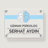 Ofistike Psikologlara Özel Kapı Tabelası - Giriş Tabelası, Ofis Mini Tabela
