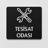 Ofistike Tesisat Odası Ofis Yönlendirme Kapı İsimlik Fotokopi Tabelası