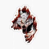 Öfkeli Kızgın Kurt Araba Sticker Oto Yapıştırması 18Cm E3
