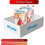 Ofrésko Karpuz & Çilek Kuru Meyve Mix Paket - Katkısız & İlave Şekersiz - Dondurularak Kurutulmuş Sağlıklı Atıştırmalık - 1 Adet