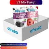 Ofrésko Kuru Meyve Cipsi 2'li Mix Paket – Dondurularak Kurutulmuş Karadut Ve Çilek - Kuru Meyve - 1 Adet