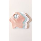 O&G Collection 4'lü Yıldızlar %100 Pamuklu Organik 8 Katlı Müslin Bebek Salya Önlüğü / Mama Önlüğü /Nikel Free
