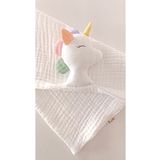 O&G Collection Sevimli Unicorn %100 Pamuklu 8 Katlı Müslin Uyku Arkadaşı/ Bebek Hediyelik / Oyuncak