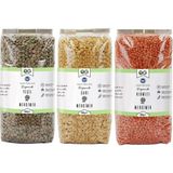 OG natural 3’lü Organik Mercimek Çeşitleri Seti - 800 gr