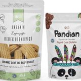 OG natural Organik Pandian Çocuk Çikolatası ve Organik Bebek Bisküvisi seti