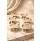 Ogeda Home 6'lı Ayaklı Gold Metal Lokumluk Seti- Metal Gold Kahve Yanı Lokumluk, Şekerlik - Gümüş
