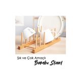 Ogeda Home Bambu Tabak Rafı, Kitaplık ve Organizer Standı