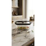 Ogeda Home Mien Vakumlu Cam Saklama Kabı Siyah Kapaklı 470 Ml- Silikon Contalı Sızdırmaz Cam Saklama Kabı 470ML
