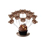 OGELAPARTY 12 Adet Sevimli Ayıcık Cupcake - Doğum Günü ve Parti Süsleme Kürdanları - Teddy Bear Pasta Süsü