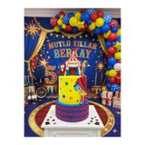 OGELAPARTY Özel Tasarım Sirk konsept Maket pasta -Circus Prop Cake Pasta -Maket Pasta - Doğum Günü Pastası