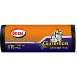 Ögem Endüstriyel Battal Boy Çöp Poşeti (72 x 95 Cm) 10 Lu Rulo x 1 Paket Çöp Torbası Siyah