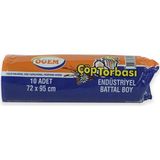 Ögem Endüstriyel Battal Boy Çöp Poşeti 72x95 cm 10 lu Rulo x 20 Paket = 200 Adet