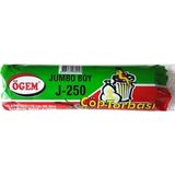 Ögem J-250 Jumbo Boy Çöp Poşeti (80 x 110 Cm) 10 Lu Rulo x 1 Paket Çöp Torbası Mavi