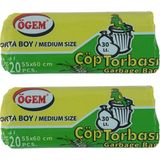 Ögem Orta Boy Çöp Poşeti 55X60 20'li 2 Rulo 40 Adet